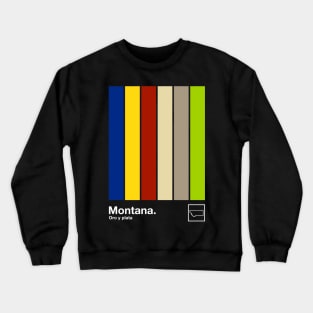 Montana State Flag // Original Minimalist Artwork Poster Design Crewneck Sweatshirt